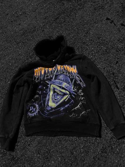 Black Acid Wash Hoodie